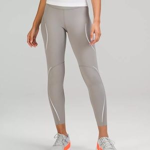 NWT Lululemon Base Pace High-Rise Reflective Tight 25" Gull Grey GULG 2